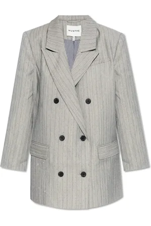 Munthe Jassen, Dames, Grijs, S, Polyester, Blazer met decoratieve afwerking