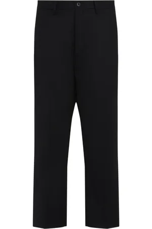 JUNYA WATANABE Broeken, Heren, Zwart, M, Wol, Zwarte wollen broek voor mannen