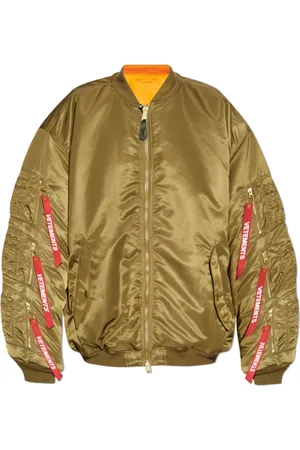 Vetements Jassen, Heren, Groen, M, Satijn, Bomberjack