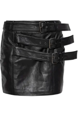 Gestuz Rokken, Dames, Zwart, L, Leer, Rok Blakelygz