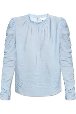 Munthe Blouses & Shirts, Dames, Blauw, M, Draped Top