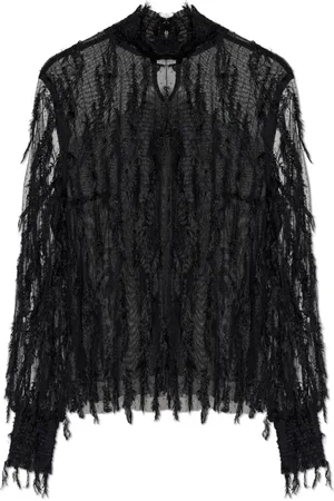 Munthe Blouses & Shirts, Dames, Zwart, S, Polyester, Top met decoratieve afwerking