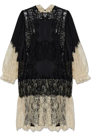Munthe Kleedjes, Dames, Zwart, S, Kanten jurk