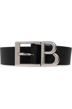 Balenciaga Accessoires, Heren, Zwart, 70 CM, Leer, Leren riem met logo