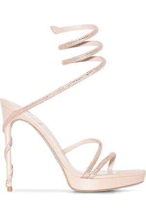 RENE CAOVILLA Schoenen, Dames, , 40 1/2 EU, Nude Strappy Sandalen