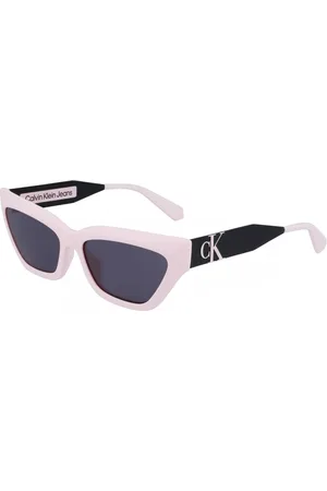 Calvin Klein Accessoires, Dames, Roze, ONE Size, Cat Eye Acetaat Zonnebril