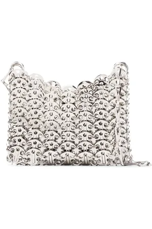 Paco rabanne Tassen, Dames, Grijs, ONE Size, Stijlvolle schoudertas met Nano-ontwerp