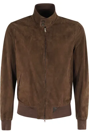 STEWART Jassen, Heren, Bruin, L, Suède, Suède Geitkleding voor Etere