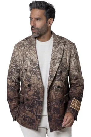 PIERRE-LOUIS MASCIA Jassen, Heren, Veelkleurig, XS, Bloemen Bruine Blazer Jas