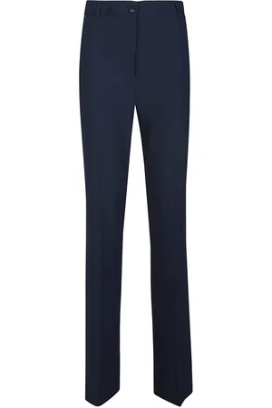 HEBE STUDIO Broeken, Dames, Blauw, S, Polyester, Blauwe Polyesterbroek Gemaakt in Italië