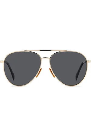 DB EYEWEAR BY DAVID BECKHAM Accessoires, Heren, Geel, ONE Size, Aviator Metal Zonnebril