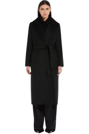 Max Mara Mantels, Dames, Bruin, M, Wol, Wollen Jas - Groot