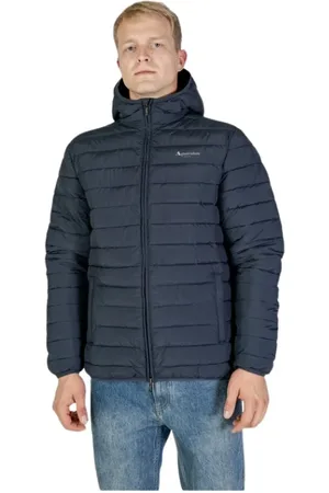 Aquascutum Jassen, Heren, Blauw, 3Xl, Polyester, Stijlvolle Bomberjack met Capuchon