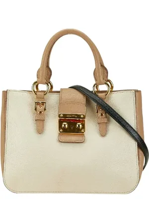 Miu Miu Pre-owned, Dames, , ONE Size, Tweedehands leren handtassen