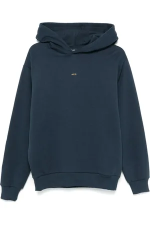 A.P.C. Sweatshirts & Hoodies, Heren, Blauw, S, Katoen, Katoenen Hoodie