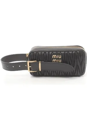 Miu Miu Pre-owned, Dames, Zwart, ONE Size, Tweedehands leren handtassen