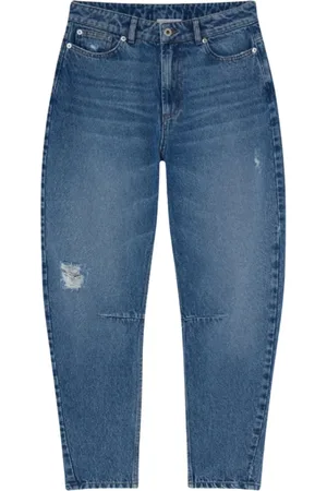 Halfboy Jeans, Dames, Blauw, W27, Denim, Lichtblauwe Denim Bananenbeen Jeans