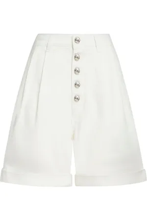 Etro Korte broeken, Dames, Wit, M, Katoen, Casual Witte Katoenen Shorts