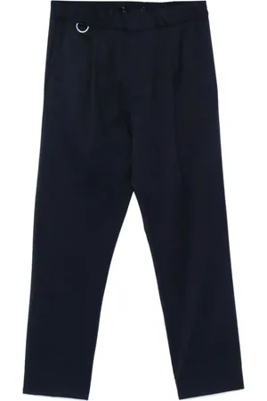 LOW BRAND Broeken, Heren, Blauw, S, Wol, Donkerblauwe wollen broek