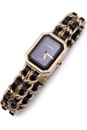 CHANEL Pre-owned, Dames, Geel, ONE Size, Leer, Pre-owned Stainless Steel watches