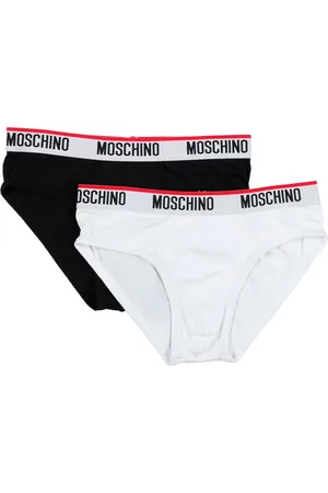 Moschino Ondergoed, Heren, Wit, XL, Katoen, Twee Pack Slips van Katoenmix