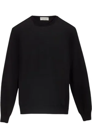 FILIPPO DE LAURENTIIS Truien, Heren, Zwart, L, Wol, Merino wol ronde hals trui