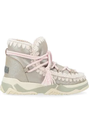 Mou Schoenen, Dames, , 38 EU, Wol, Trainer veters lederen enkellaarzen