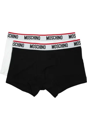 Moschino Ondergoed, Heren, Zwart, S, Katoen, Boxershorts 2-Pack Plain Logo