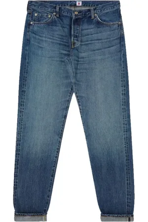 Edwin Jeans, Heren, Blauw, W34, Katoen, Regular Tapered Jeans Blauw Donkere Wassing