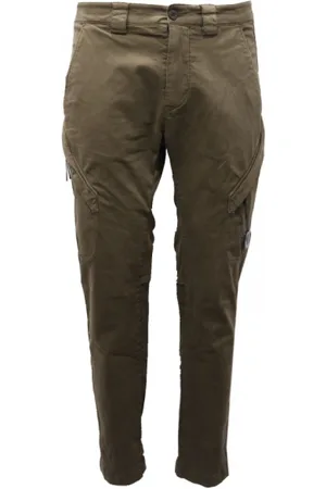 C.P. Company Broeken, Heren, Groen, L, Katoen, Groene Cargo Broek Ergonomische Pasvorm