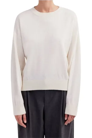 FILIPPO DE LAURENTIIS Truien, Dames, Wit, M, Wol, Kasjmier Zijde Merino Wol Trui