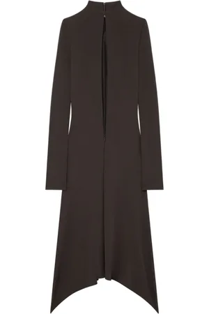 Courrèges Kleedjes, Dames, Bruin, S, Bruine Jersey Jurk met Uitsnijdingen