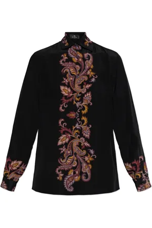 Etro Blouses & Shirts, Dames, Zwart, M, Zijden Overhemd
