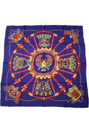 Hermès Pre-owned, Dames, Paars, ONE Size, Pre-owned Wool scarves