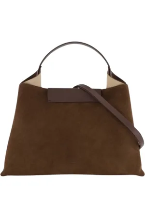 REE PROJECTS Tassen, Dames, Bruin, ONE Size, Suède, Middelgrote Suède Tas met Magneetsluiting
