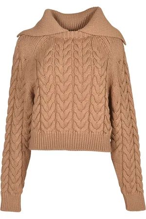 Patou Truien, Dames, Bruin, M, Stijlvolle Sweaters Collectie