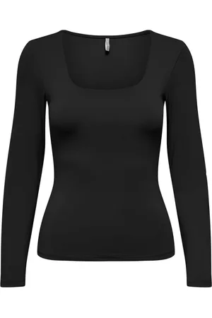 ONLY Tops, Dames, Zwart, L, Top lange mouw