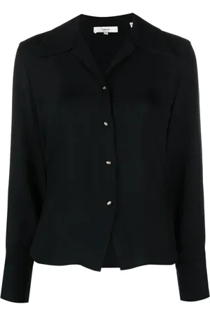 Vince Blouses & Shirts, Dames, Zwart, S, Zwarte lange mouw casual blouse