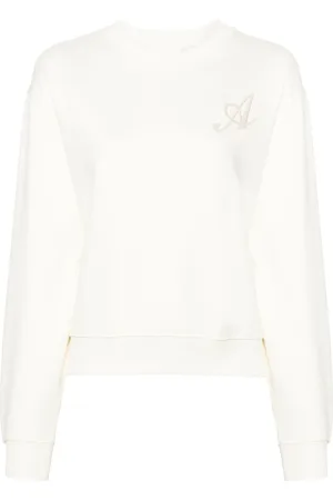 Axel Arigato Truien, Dames, Wit, M, Katoen, Witte Katoenen Casual Sweatshirt