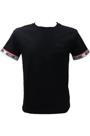 Moschino Tops, Heren, Zwart, M, Heren ondergoed T-shirt