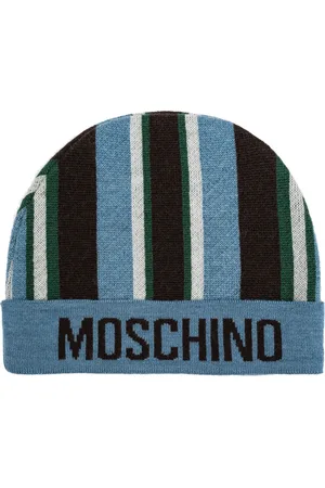 Moschino Accessoires, unisex, Blauw, ONE Size, Wol, Hoed met logo