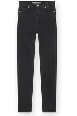 Homage Jeans, Dames, Zwart, W30, Katoen, High Waist Slim Fit Jeans Carrie