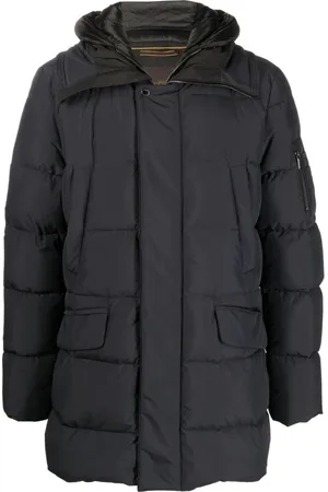MOORER Jassen, Heren, Blauw, M, Polyester, Blauwe Puffer & Donsjas