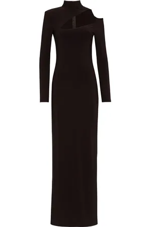 MVP Wardrobe Kleedjes, Dames, Bruin, S, Polyester, Prometea Lange Jurk