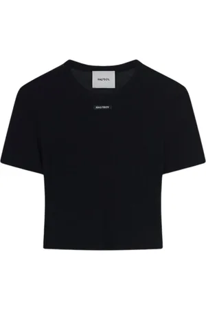 Halfboy Tops, Dames, Zwart, L, Zwarte Baby T-Shirt