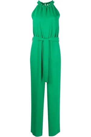 P.A.R.O.S.H. Jumpsuits & Playsuits, Dames, Groen, L, Polyester, Groene Polyester Jumpsuit Blazer