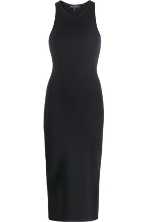 RAG&BONE Kleedjes, Dames, Zwart, L, Nylon, Zwarte Maxi Jurk Casual Stijl