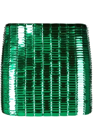 The Attico Rokken, Dames, Groen, S, Polyester, Groene Casual Mini Rok