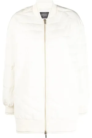 LORENA ANTONIAZZI Jassen, Dames, Wit, M, Polyester, Witte Gewatteerde Bomberjas