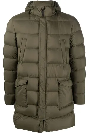 HERNO Jassen, Heren, Groen, 2Xl, Nylon, Groene Puffer & Donsjas